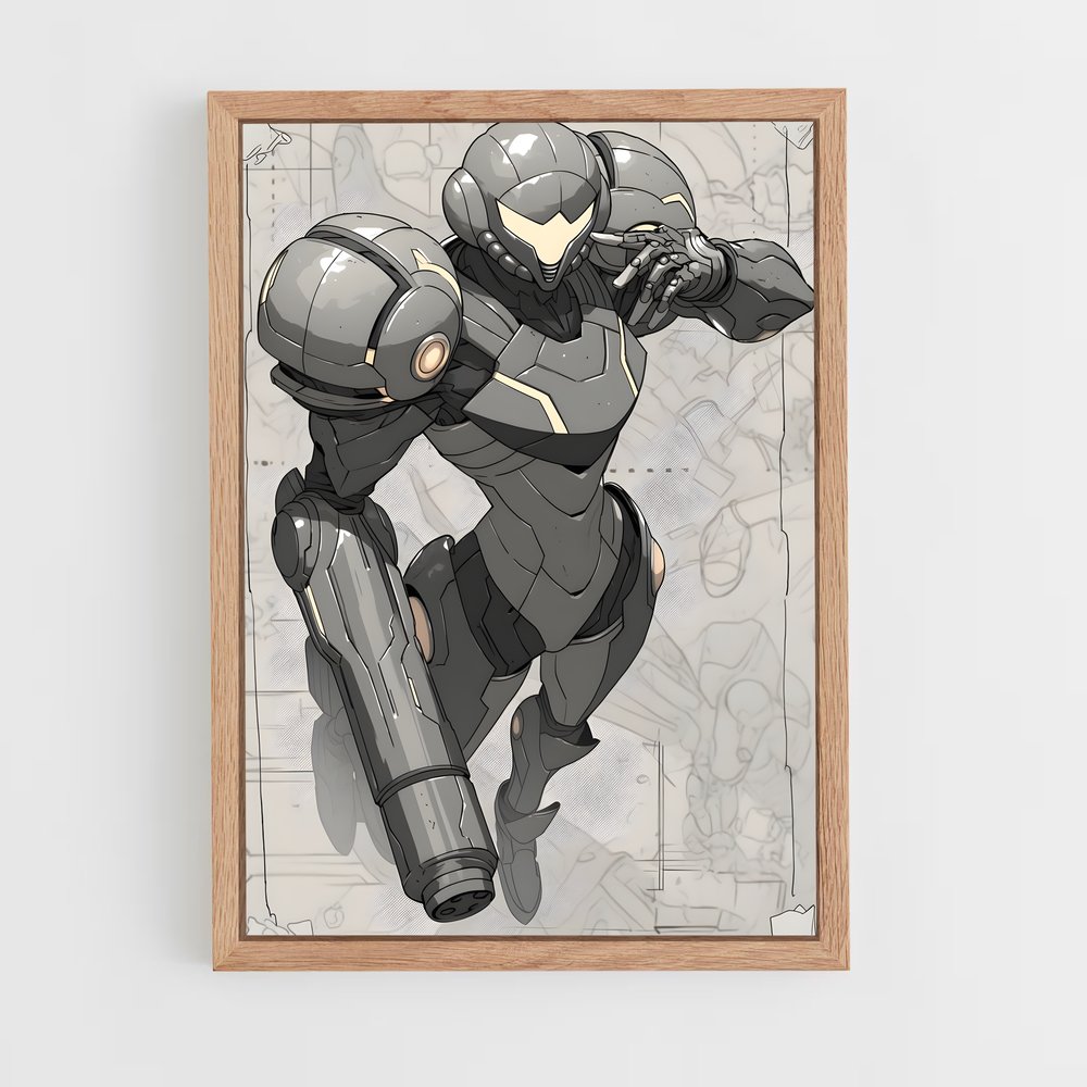 Poster Samus Aran: Armure de Combat – affiche Metroid (vue 4)